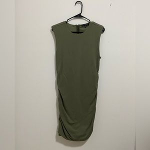 An elegant evening dress with padded shoulders from dynamite in size medium.